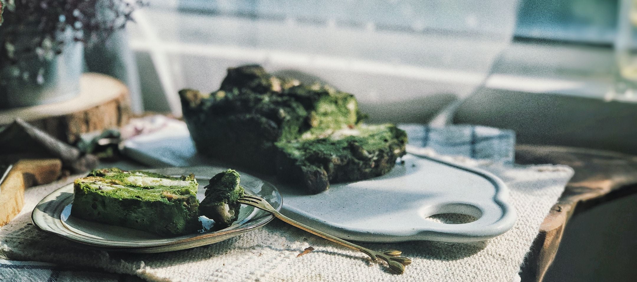 matcha bread pudding