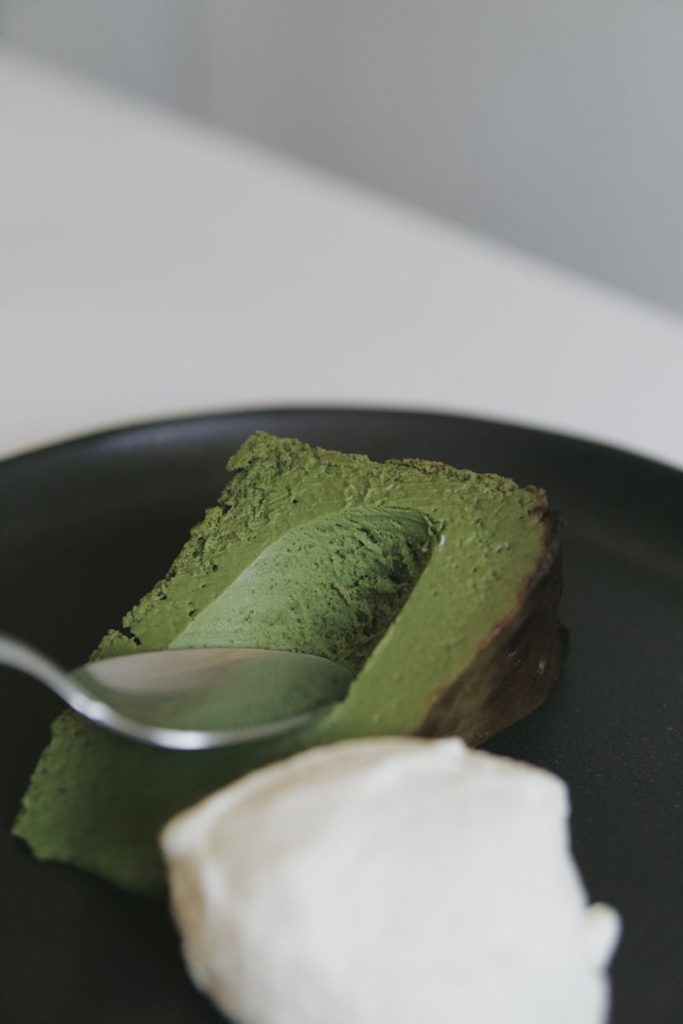 The Tokyo Restaurant Matcha Burnt Cheesecake Recipe - Niko Neko Matcha Dessert Recipes using YURI / Matcha Powder