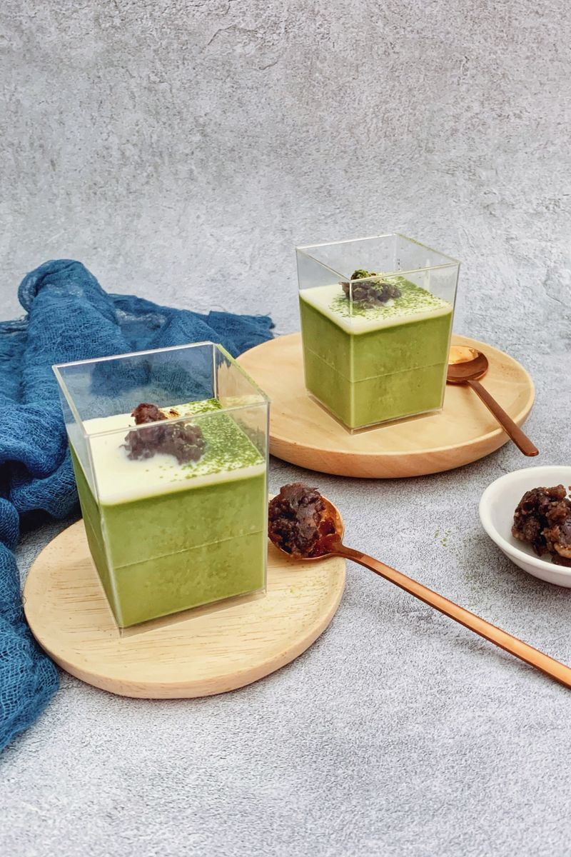 Matcha Adzuki Panna Cotta Recipe - Niko Neko Matcha Dessert