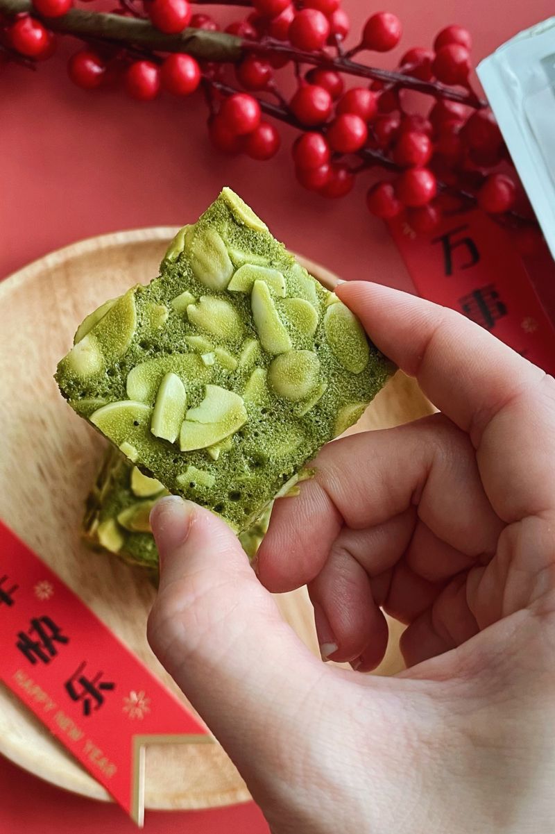 Matcha Almond Crisps Recipe using AJISAI / Matcha Powder