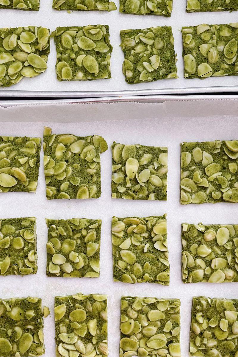 Matcha Almond Crisps Recipe using AJISAI / Matcha Powder